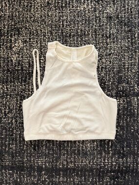 Skims Lounge Cut Out Crop Top White